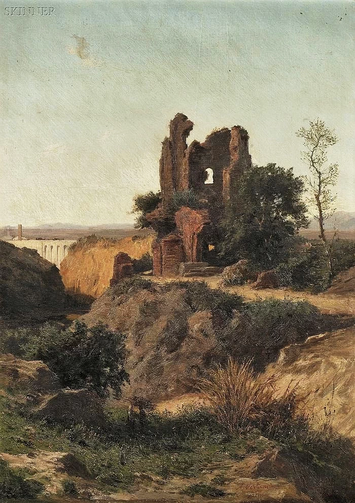 Campagna romana con rovine